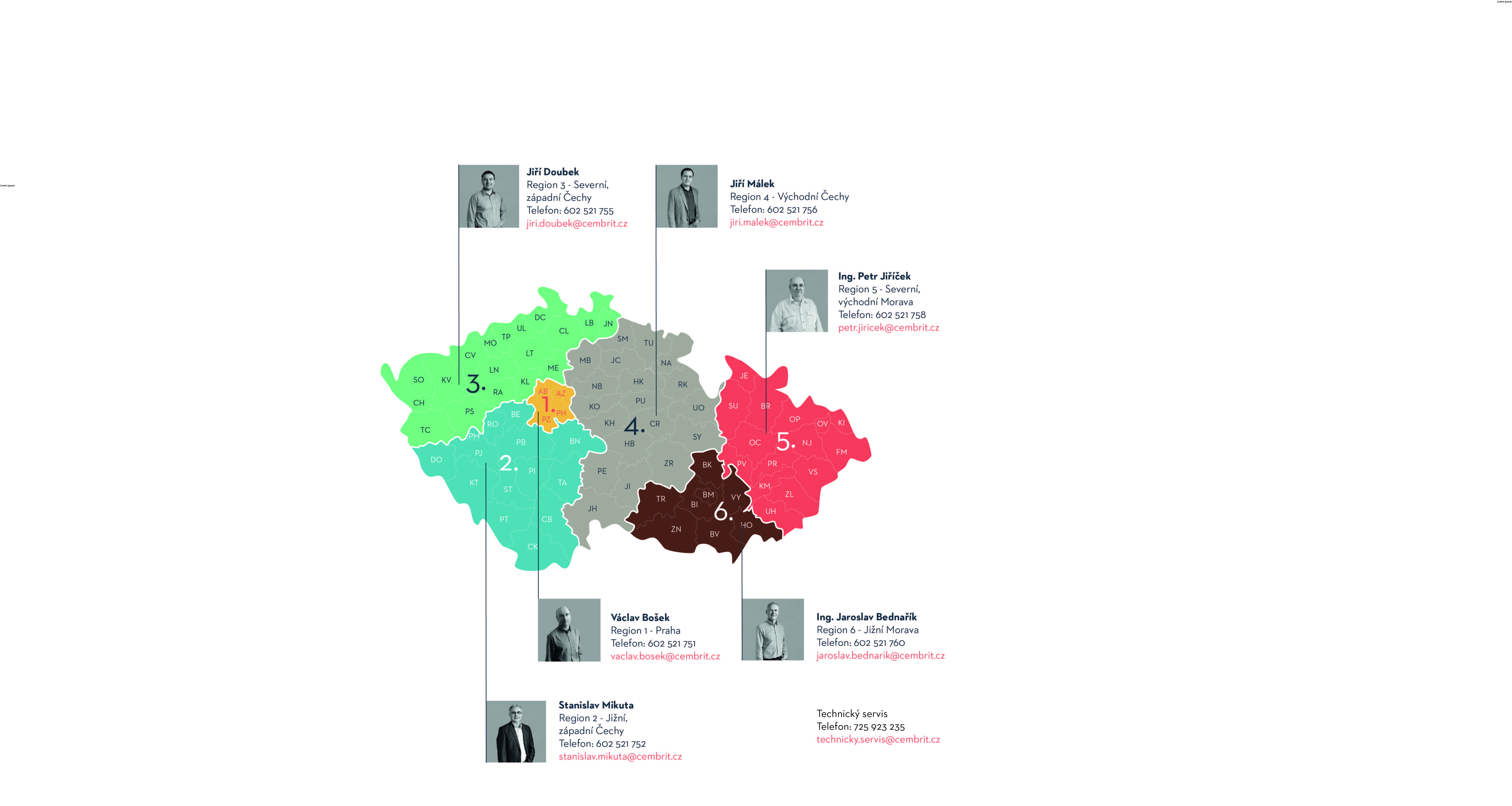 Regionln manaei, mapa kontakt